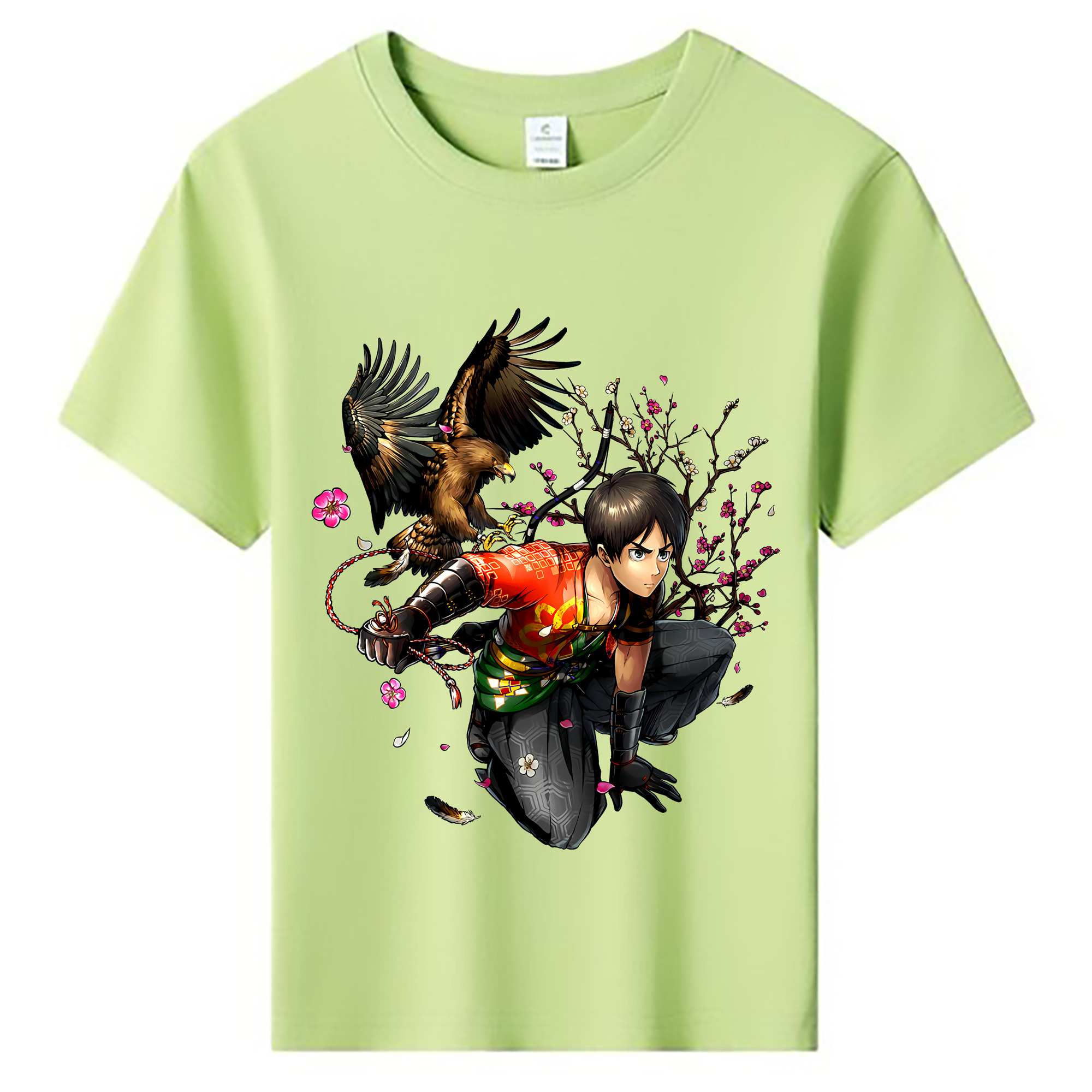 （画像用） 進撃の巨人 エレン･イェーガー Attack on Titan Eren Jäger 綿100％キッズTシャツ（フロントプリント）